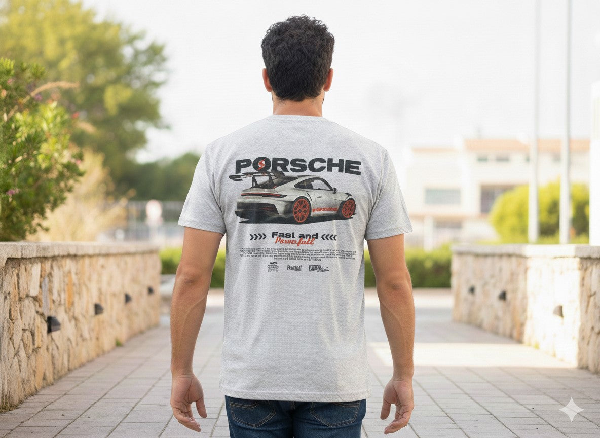 Polera blanca Porsche