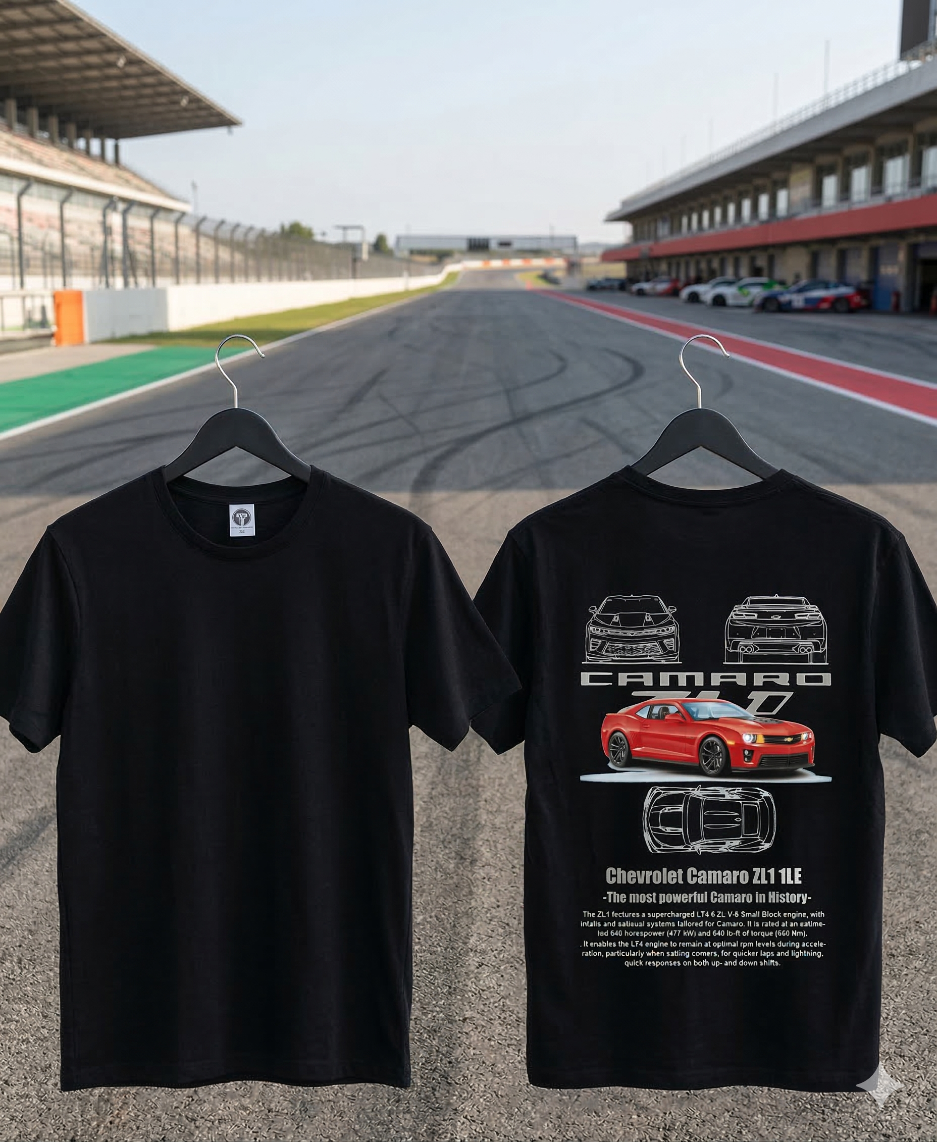 Polera manga corta color negro talla XL