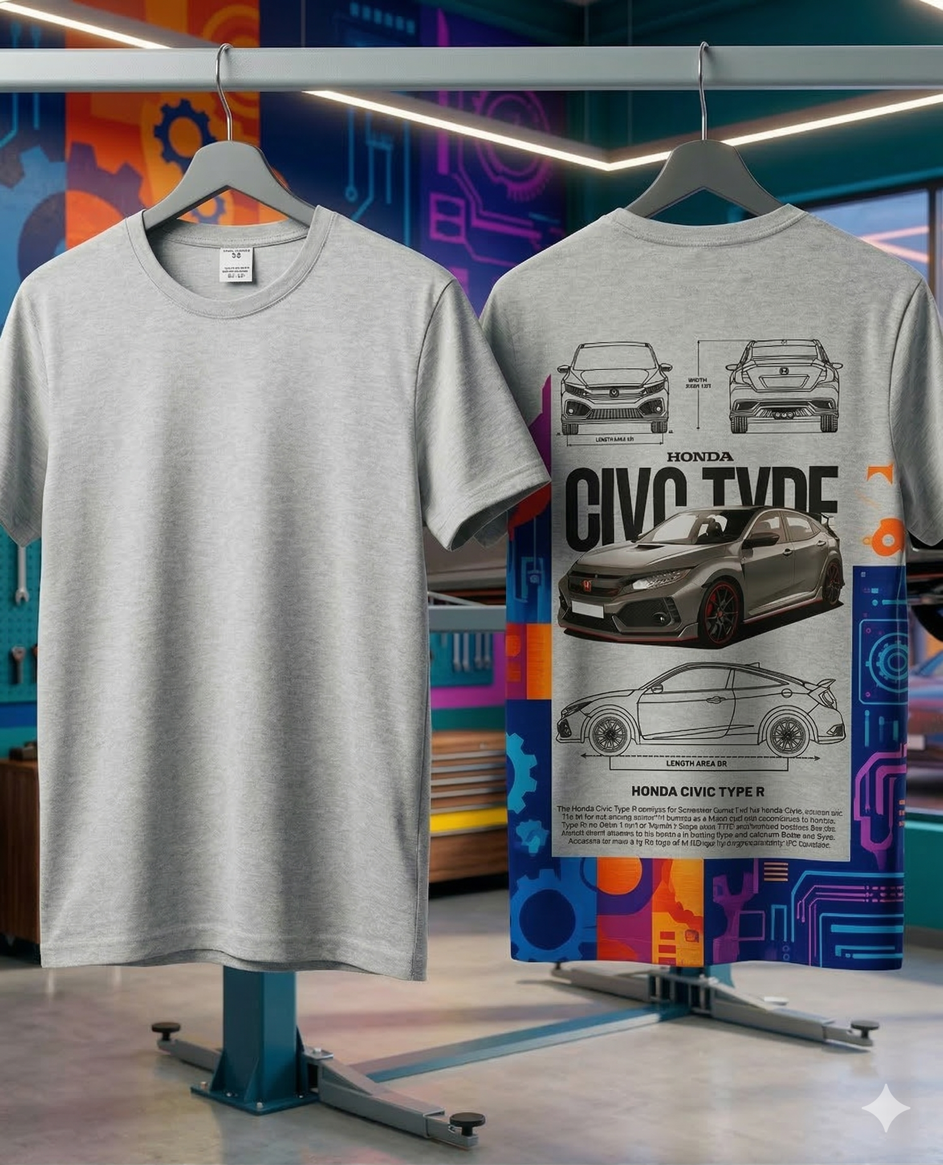 Polera manga corta gris talla M