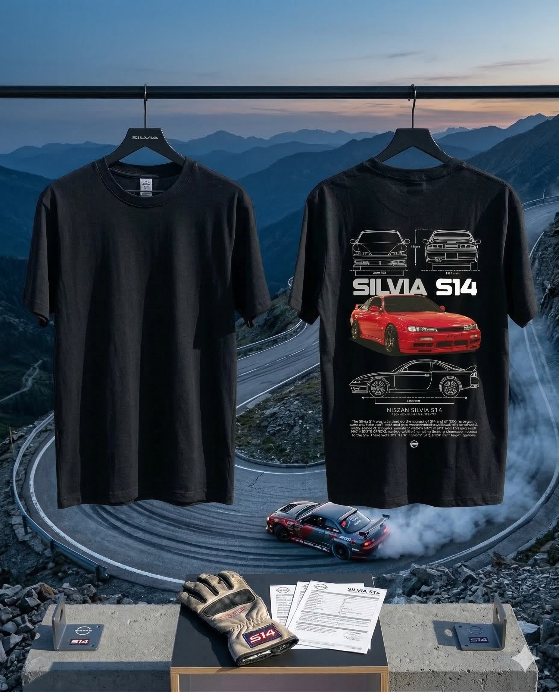 Polera manga corta color negro talla XL