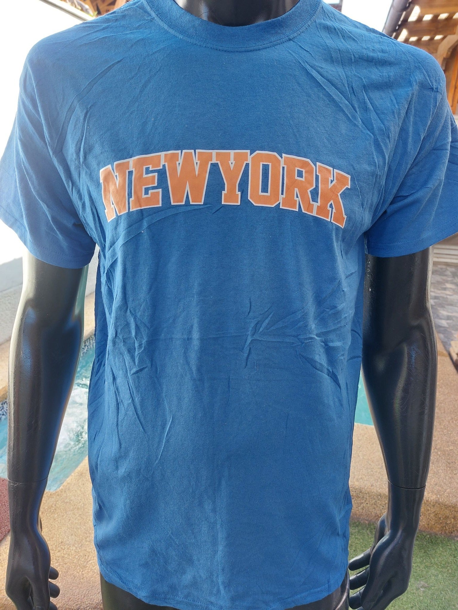 Polera manga corta azul