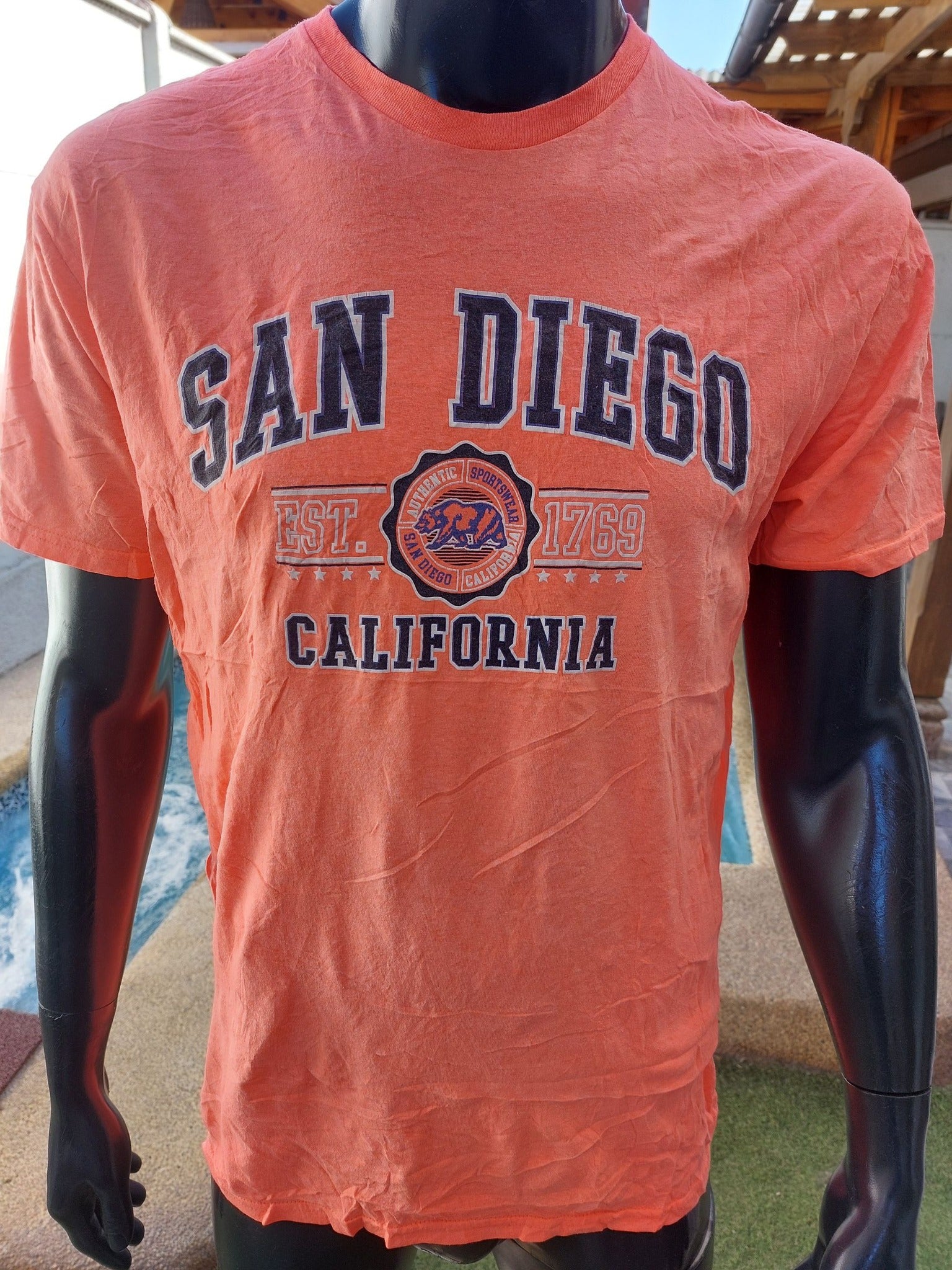 Polera manga corta salmon