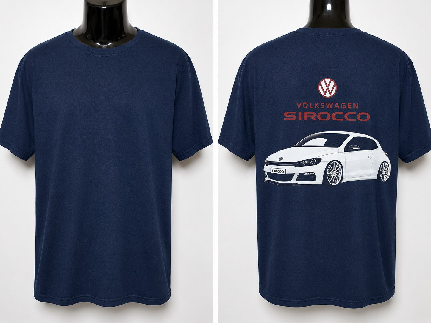 Polera Azul Marino Personalizada Manga Corta Talla XL - 30% Descuento