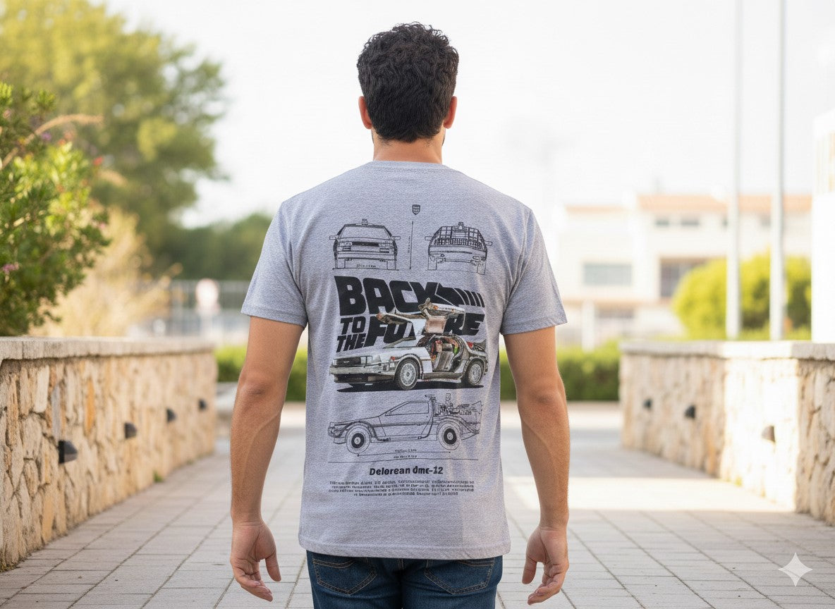 Polera Gris DeLorean