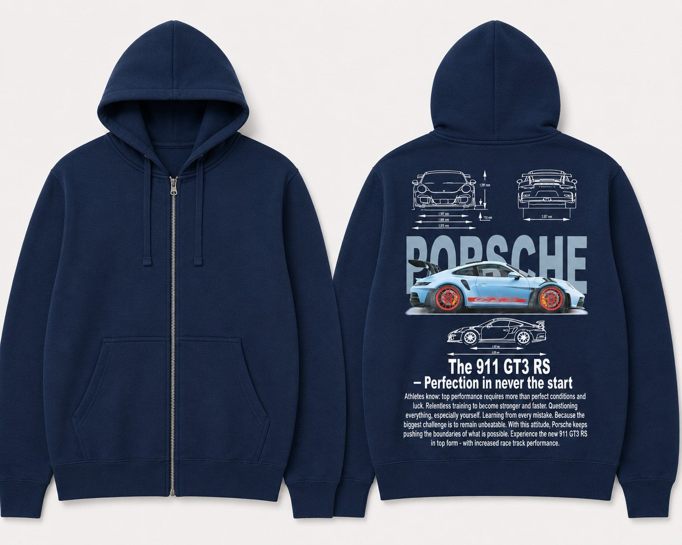 Polerón con Gorro Azul Marino Personalizado Talla XL - 15% Descuento